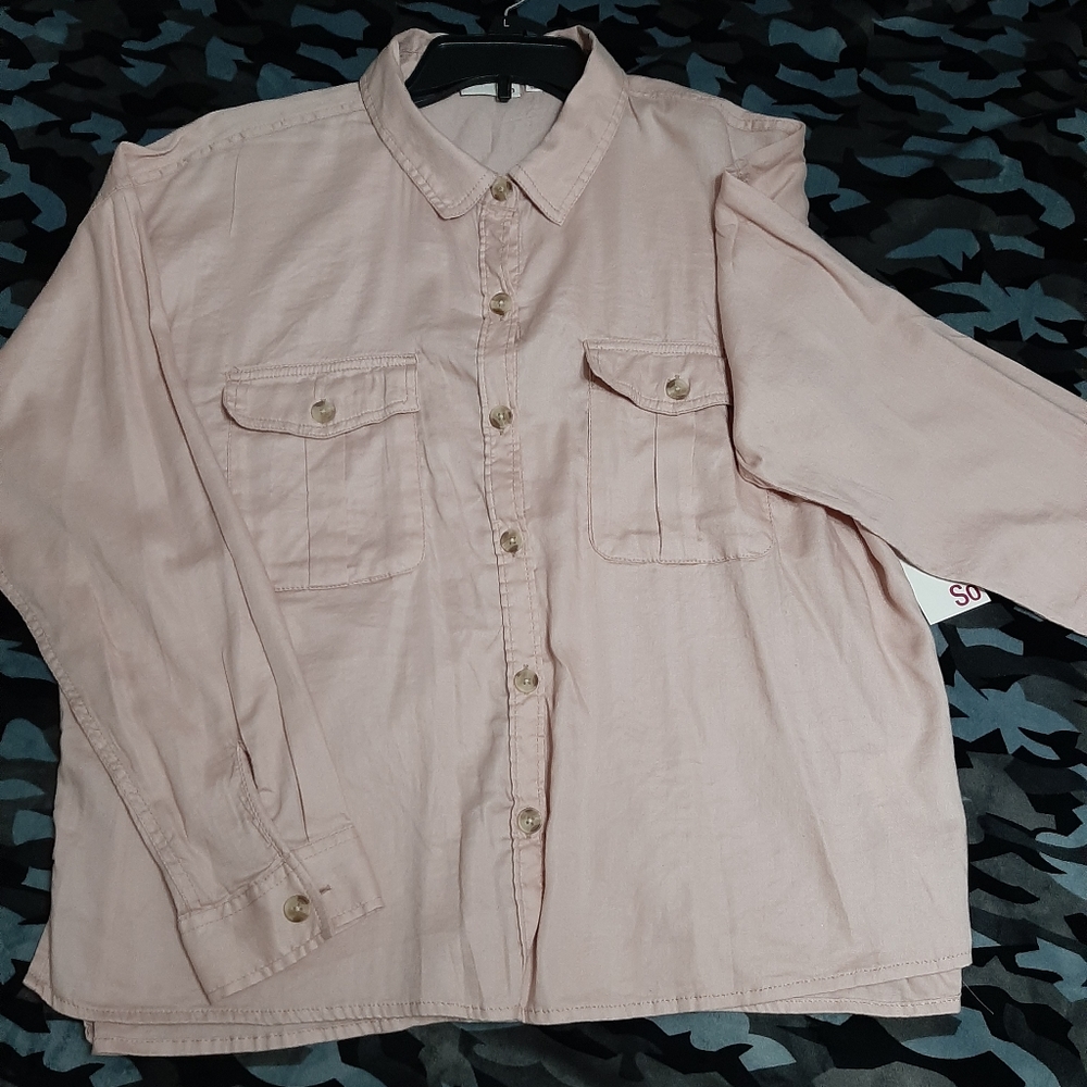 SO brand button up shirt